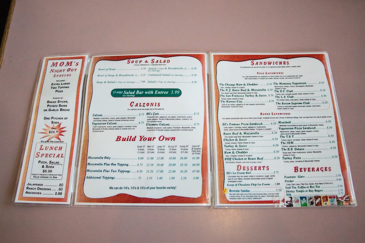 Menu Bc's Pizza & Beer-8